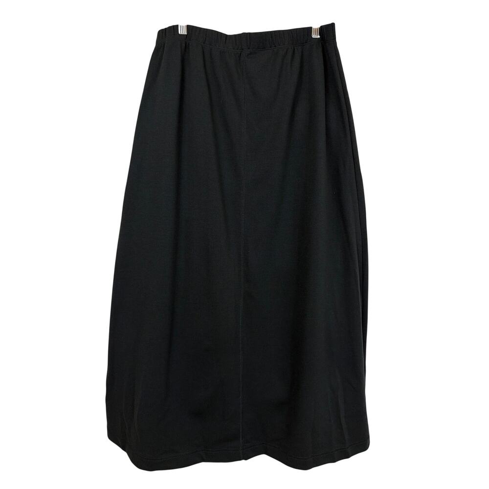 Vintage Eddie Bauer Black Stretchy Waist Classic Maxi Skirt L